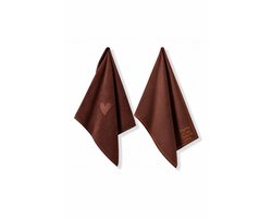 Zusss Kitchen Set Favorite Place - 100% Katoen - Dark Brown - 70X50cm