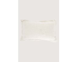 Zusss Kussen Bloem Kralen 50X30cm Beige