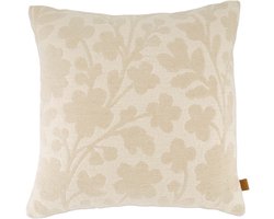 Zusss Kussen Bloemen 45X45cm 50% Polyester / 50% Katoen Off White