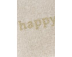 Zusss Kussen Happy 45X45cm 100% Katoen Peper En Zout / Zand