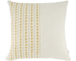 Zusss Kussen Hartjes 45X45cm 100% Katoen White / Ochre