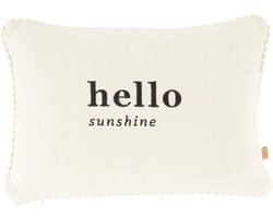 Zusss Kussen Hello Sunshine Gekleurde Bies 35X25cm Wit