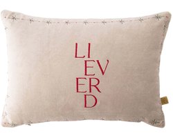 Zusss Kussen Lieverd Hart 35X25cm Zand Beige