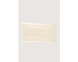 Zusss Kussen Patroon 60X40cm 100% Katoen Off White