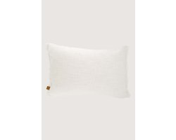 Zusss Kussen Streep Franjes 60X40cm 100% Katoen Off White / Blauw / Oker