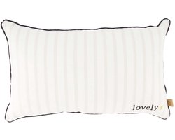 Zusss Kussen Streep Lovely 50X30cm Wit
