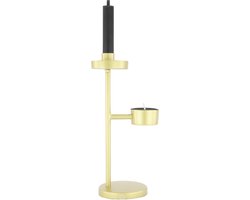 Zusss metalen kandelaar goud - Kandelaars - Metaal - 9x25cm