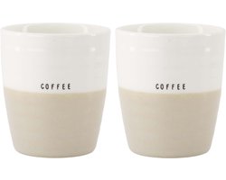 Zusss Set Van 2 Koffiemokken Coffee - Cadeau Wit