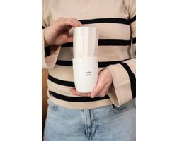 Zusss Set Van 2 Koffiemokken Coffee Lover/Strepen Wit
