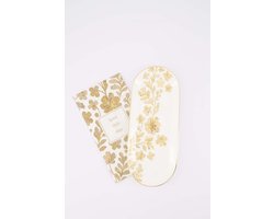 Zusss Set Van Serveerschaal En Servetten Bloempatroon - Verjaardag - Cadeau Keramiek Multicolor