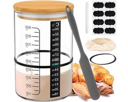 Zuurdesem Starter Pot - Fermentatie Glazen Set - Brood Bakken - Met Temperatuurmeter - 23x16x13 cm - Niet gespecificeerd
