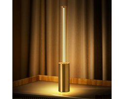 ZVD Modern Sfeerlicht LED - Oplaadbare Draadloze Tafellamp voor Diner & Bar - Handheld Nachtlampje Slaapkamer - Binnen & Buiten -Draagbare USB Nachtlamp voor Camping & Keuken - Goud - Tafel Decoratie