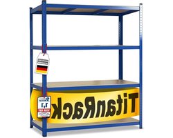 Zwaar Belastbaar Rek - Werkplaatsrek Opslagrek - Orde Scheppen - Steeksysteem Zonder Schroeven - 200x180x60 cm - Blauw