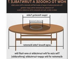 Zwaar Uitgevoerde Draaischijf van Aluminiumlegering - Ronde Eettafel Draaibaar Draaiplateau - Lazy Susan Platform met HTML Content draaiplateau elektrisch