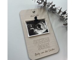 Zwangerschapsaankondiging - Coming soon - Baby echo - Zwangerschap bekendmaken