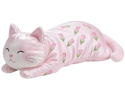 Zwangerschapskussen - Slaapkussen Serie - Zijslaper Kussen - Verkoelend Ijszijden Stof - Schattige Katvorm - 50 Centimeter Lang - Roze Kleur - Ondersteuning Rug - Buik - Benen - Multifunctioneel Materniteit Kussen