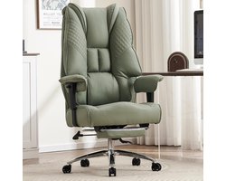 Zware Duty Ergonomische Bureaustoel 200KG XXL PU Leer Executive Stoel Gaming Stoel Hoge Rug Pocket Spring Zitting Grijs