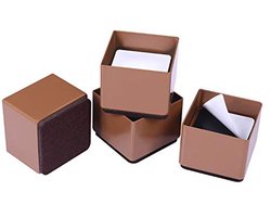 Zware Meubelverhogers voor Bank en Tafel - Set van 4, Bruin, Massief Staal, Ideaal voor Vloerbescherming