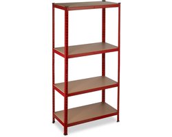 zware stelling - 70x150x30 cm - rood - set van 2