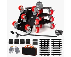 Zware Vrachtwielen voor Meubels - Meubeltransportwielen en Meubelheffer Set voor Zware Meubels - Professionele Meubelverhuizers met 1300 kg Capaciteit