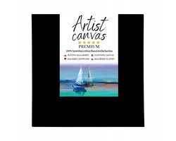 Zwart Katoenen Schilderdoek 20x20 cm - Professioneel Canvas