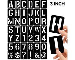 Zwart Pp Plastic, Cijfers, Letters En Symbolen Holle Kopie Inkjet Sjabloon Diy Muur Meubels Inkjet Board