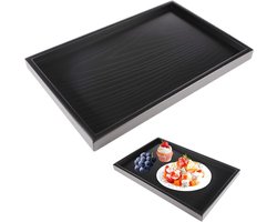 Zwart Rechthoekig Houten Dienblad voor Thuis en Horeca