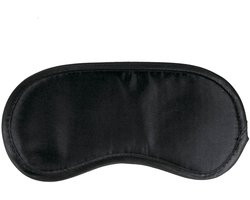 Zwart satijnen oogmasker