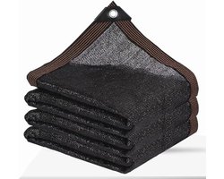 Zwart schaduwnet 5x5 meter - UV-bestendig en versterkte randen voor terras en tuin