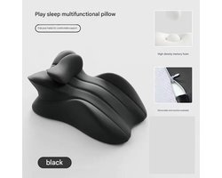 Zwart [Set] Bedkussen voor meerdere posities, hoofdbordkussen, multifunctioneel kussen