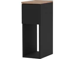 ZWART SMALL NACHTKASTJE 20 CM NACHTKASTJE MET 1 LADE VOOR VILLA