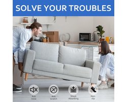 Zwarte antislip rubberen voetjes voor meubelen en apparaten - set van 2 - beschermers voor kasten, elektronica en fotolijsten.