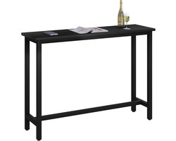 Zwarte Bartafel/Bistrotafel: Hoge Eettafel met Stijlvol Metalen Frame en Duurzaam MDF Tafelblad.