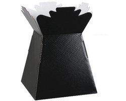 Zwarte Bloem Vaas en Bloembak voor Boeket en Transport