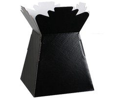 Zwarte Bloem Vaas en Bloembak voor Boeket en Transport