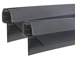 Zwarte Doucheafdichting 100 cm - Reserveafdichting voor Douchecabines en Badkuipen met Verlengde Rubberen Randen