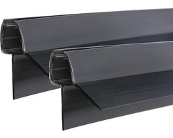 Zwarte Doucheafdichting 100 cm - Reserveafdichting voor Douchecabines en Badkuipen met Verlengde Rubberen Randen