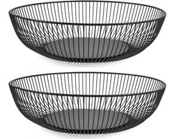 Zwarte Draad Fruitschaal - Fruitmand Versieren - Fruit Mand - Brood Snack Groente Opslag Mand Fruitschaal