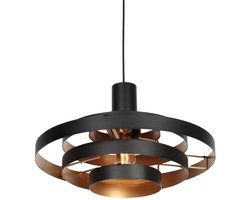 Zwarte Hanglamp Halo Cirque 4217ZW – Metalen lamp, diameter 50 cm, verstelbare hoogte 40-160 cm, Steinhauer Retro design voor binnengebruik