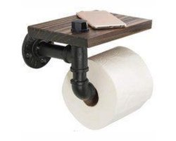 Zwarte industriële wc rolhouder