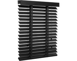 Zwarte Jaloezieën Venetian,Met Tape,Jaloezieën Hout Voor Ramen 50cm 60cm 80cm 90cm 100cm 110cm 120cm,Horizontale Jaloezie,Easy Fit Gordijnen,Zonnebrandcrème/Ademende Luiken,W×H-50x150cm/20x59in