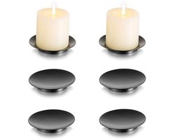 Zwarte Kaarsenhouder Set van 6