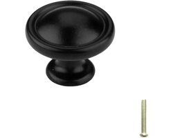 Zwarte Kastknop - Meubelknop 3cm – Handvat - Meubelknoppen - Kastknoppen