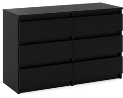 Zwarte ladekast 100 cm, tv-meubel, dressoir, kledingkast, woonkamermeubel