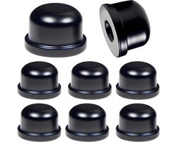 Zwarte lampknopjes - 1/4‑27 schroefdraad - 1/2 inch lampenkap moeren voor harp toppen - 10 stuks metalen afwerkingsknopjes met vrouwelijke 1/4‑27 schroefdraad - Geschikt voor tafellampen - vloerlampen - bureaulampen en nachtkastlamp harpen