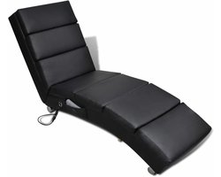 Zwarte massagestoel van kunstleer, ligstoelen, sofabed, meubels, tuinligstoelen, zwembadligstoel voor buiten, zwembad