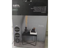 Zwarte Metalen bijzettafel  Merk Gusta Home