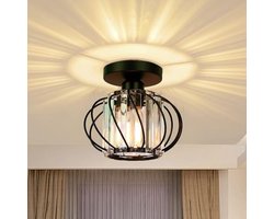 Zwarte Mini Kroonluchter Plafondlamp - Moderne Kristallen Lamp voor Slaapkamer, Woonkamer, Keuken en Hal