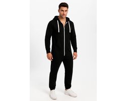 Zwarte Onesie - Huispak - Onesie mannen - Onesie Vrouwen - Maat XXL