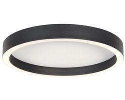 Zwarte plafondlamp Ringlux 4134ZW Ø30CM 2500 Lumen - Modern, kunststof/metaal, geschikt voor binnen - Steinhauer